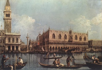 Blick auf den Bacino di San Marco St Marks Becken Canaletto Venedig Ölgemälde